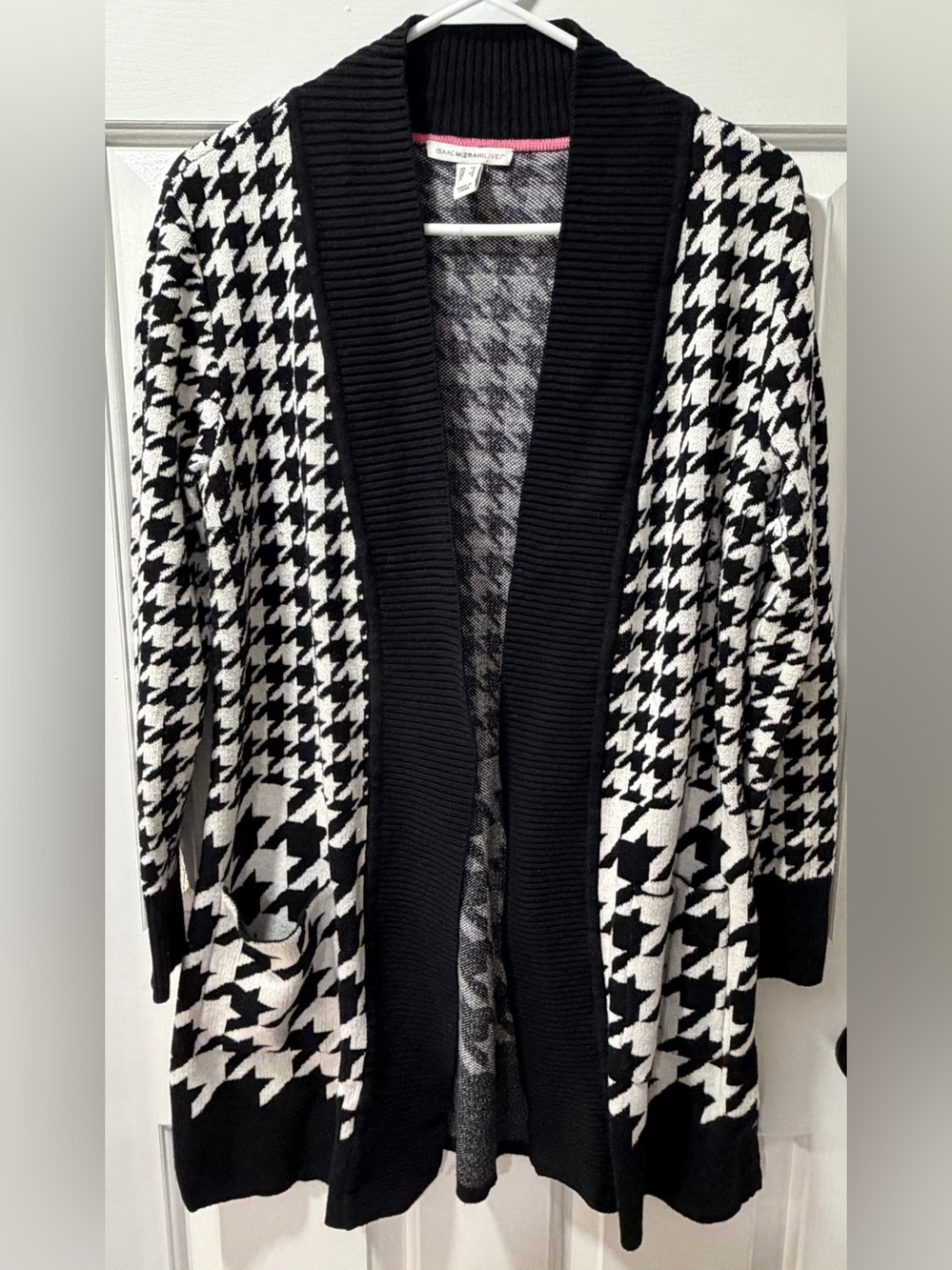 Isaac Mizrahi Live! Jacquard Knit Cardigan with Pockets - NWOT - Sz XS